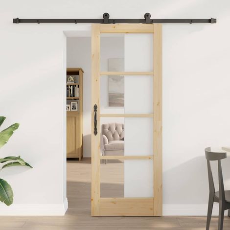 Porte Coulissante-Porte intérieure ORKDAL Marron 73,5 x 198,5 cm Bois et métal 573197 (1/5)