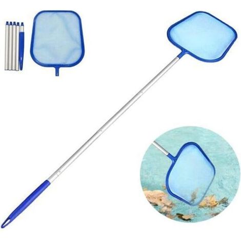Pool net, pool net with 105 cm adjustable telescopic handle for cleaning pools, fountains and ponds (1/4)