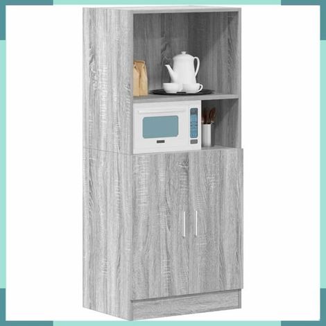 860126 Armoire de cuisine sonoma gris 57x41,5x131,5 cm bois ingénierie (1/5)