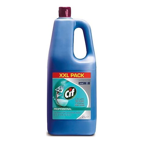 Crème à récurer désinfectante avec javel Cif crème active - Flacon de 2 litres (1/3)