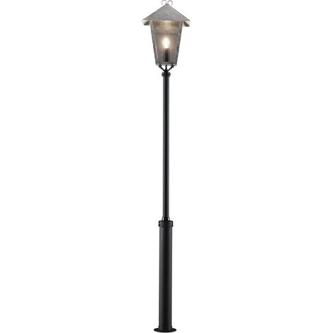 Konstsmide Benu Lampadaire Taurus extérieur classique galvanisé noir, IP23 (1/3)