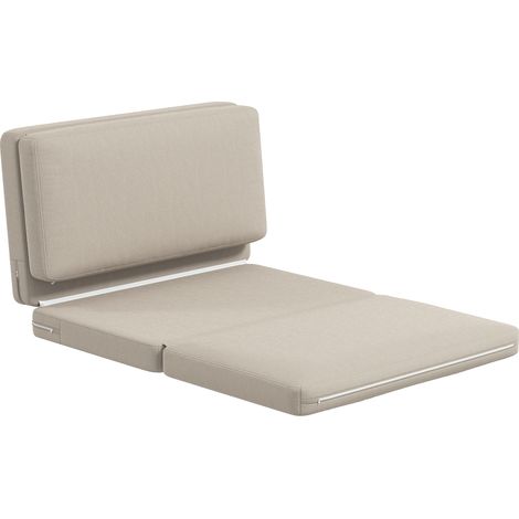 Fauteuil inclinable/matelas d'appoint pliable 2 en 1, divisible, 120 cm de large, beige (1/5)