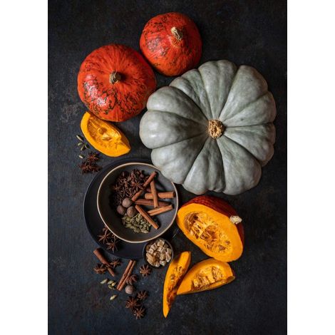 Tableau sur toile citrouilles 30x45 cm - Impression sur Toile Murale Décorative - Image imprimée en HD sur Toile - Toile sur Châssis en Bois FSC - Fabriqué en France (1/5)