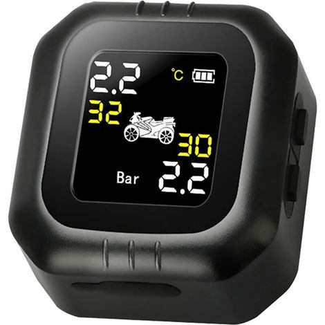 Moniteur de Pression pour Pneus de Moto TPMS Sans Fil Haute Précision avec Alarme Automatique (1/4)