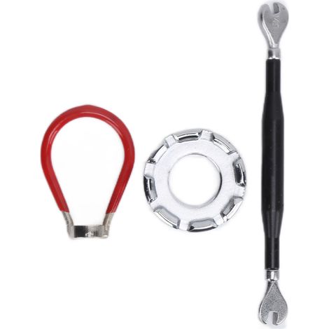 Clé à Rayons Vélo 8 Fentes en Acier, Outil de Serrage Longue Durée pour Réglage de Tension des Rayons de Bicycle (1/5)