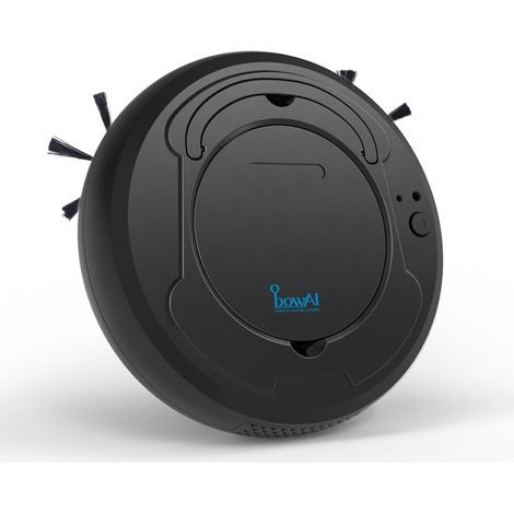 Robot aspirateur serpillère rechargeable maison, nettoyage automatique intelligent noir (1/5)