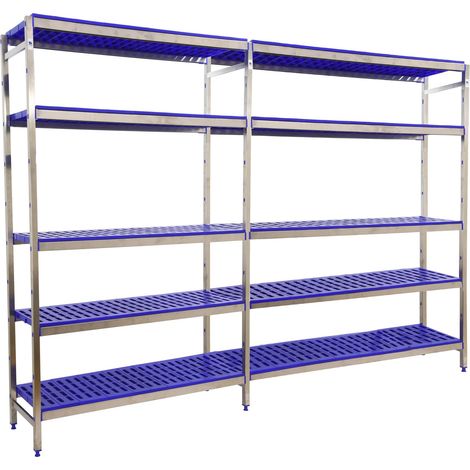 Simoninox Regalsystem ohne metallische Schrauben blau 2000x2490x400 mm (1/2)