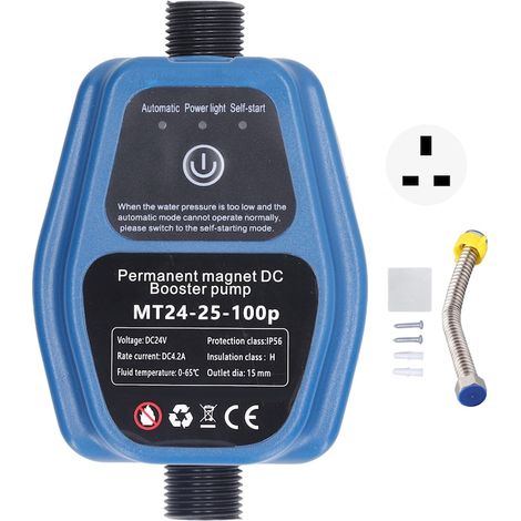 Pompe à eau sous pression, 100 W, 24 V, 25 L, capteur intelligent, IP56, kit d'automatisation (1/5)
