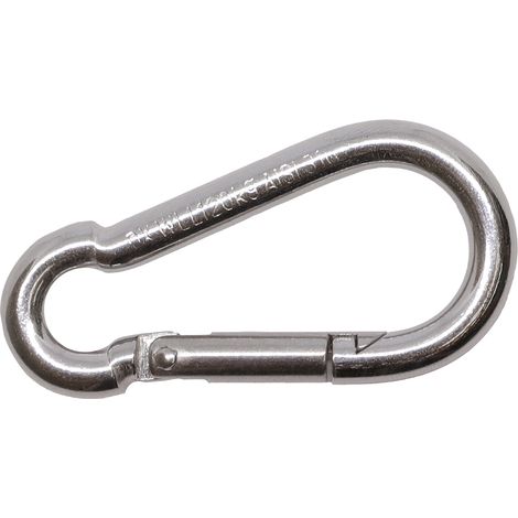 Karabinerhaken Edelstahl A4 6 x 60 mm - Pro Stück