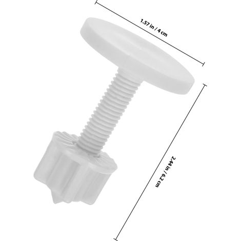 (6,2 x 4 x 4 cm) Kit de réparation de vis de rechange pour abattant de WC (2 pièces) : boulons anti-oscillation pour une performance durable et fixations de charnières. (1/5)