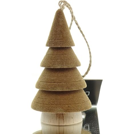 Kaemingk Christbaumanhänger Tanne Braun Ø 6 cm Höhe 10 cm - MDF (1/2)