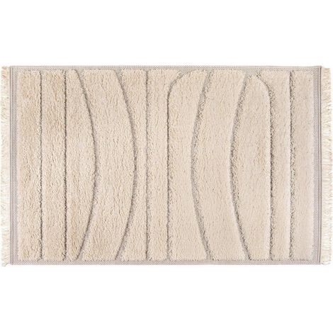 VIVARAISE - Tapis Vivaraise Solan - 200 x 290 cm en Polypropylène Blanc
