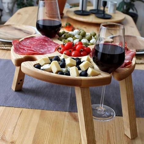 Table de pique-nique pliante portable, table de camping pliante légère pour l'extérieur, petite table de pique-nique en bois de 30 cm pour les fêtes, la plage, le jardin, le camping, le barbecue, les (1/4)