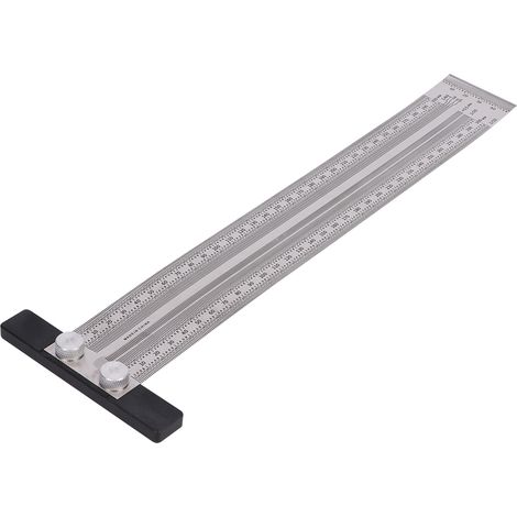 Équerre de vérificationRègle de Menuiserie Angulaire en Acier Inoxydable avec Locateur de Lignes pour Mesure et Traçage - 34.8cm (1/5)