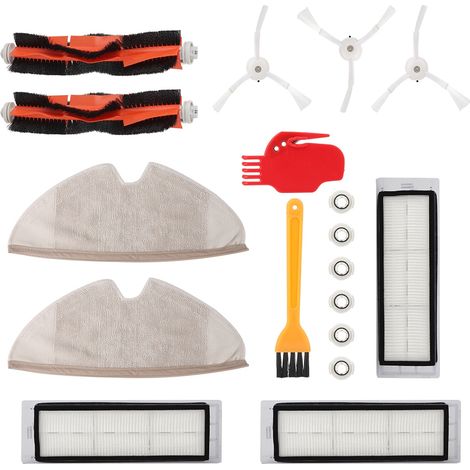 Kit de 18 pièces de rechange pour aspirateur robot XIAOMI Mijia : brosse principale, filtre pour bac à poussière et brosses latérales. (1/4)