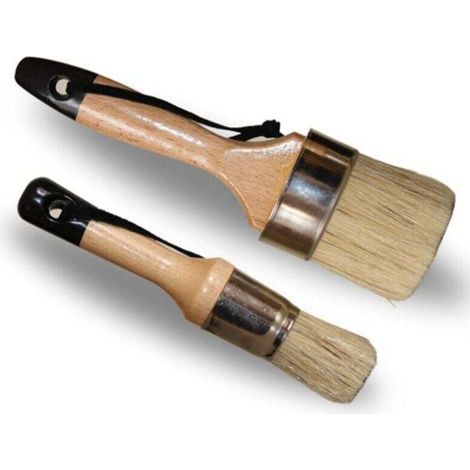 Ensemble de pinceaux à poils ronds (1 pinceau rond) et ovales (1 pinceau ovale) (1/4)