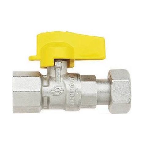 RUBINETTO A SFERA CON LEVA NORMGAS DIRITTO FEM - GIREVOLE FEM. Misura: 1/2" X 1/2"  DN 10