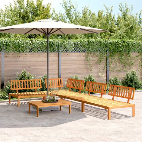 Salon palette de jardin 5 pcs bois d'acacia massif (1/5)