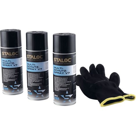 Staloc Multifunktionsöl Spray V7 Schmierung und Schutz - Multi Öl Spray gegen Korrosion 400ml transparent - 3 Stück (1/4)