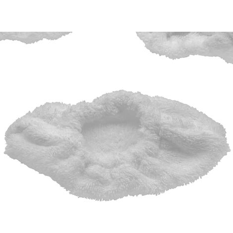 vhbw 5x Paño limpieza compatible con Kärcher SC 1125 Plus, SC 1202, SC 1202 B, SC 1402, SC 1402 B, SC 1502 limpiador a vapor - blanco