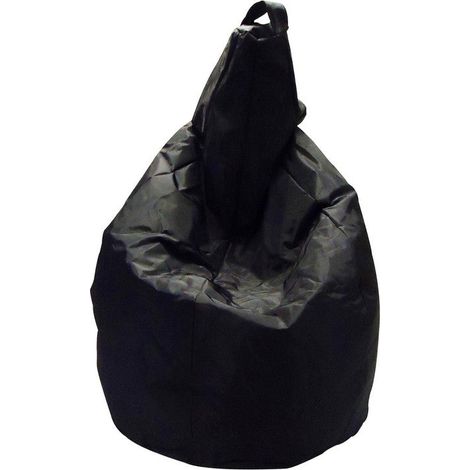 Poltrona a Sacco Pouf in Nylon Nera Avalli (1/2)
