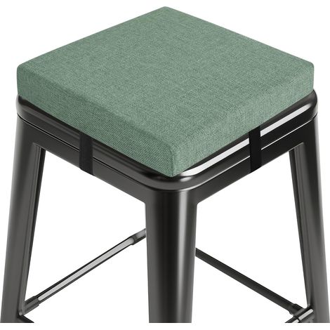 Coussin carré pour tabouret de bar Vert sauge 30,5 x 30,5 cm (1/5)