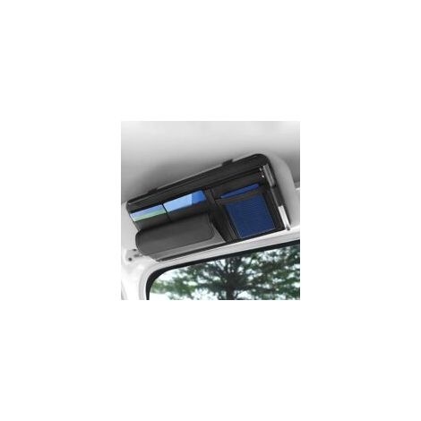 Adatto per portaocchiali da auto Lntyq, borse per alette parasole auto, borse portaoggetti per auto, portaocchiali da auto, custodie in pelle per carte, penne e occhiali (nero).