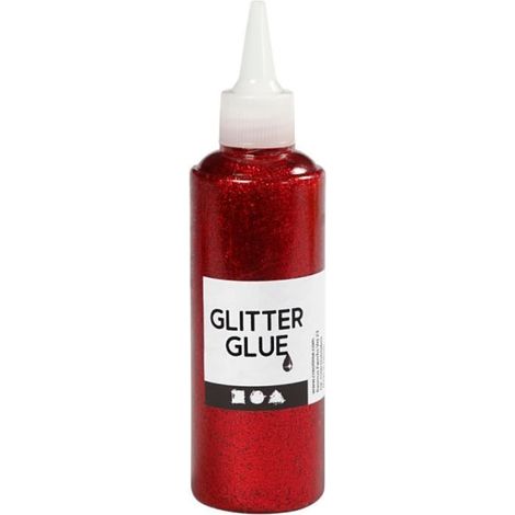 Colle à paillettes - A l'unité - Rouge - 118 ml - Embout applicateur de précision