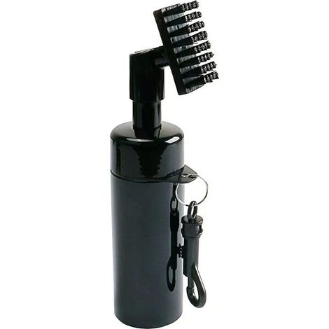 XEPHO Brosse de nettoyage pour rainures de club de golf avec vaporisateur d'eau intégré et crochet, brosse de nettoyage pour rainures de club de golf, nettoyeur de balles avec bouteille d'eau extrudée (1/4)