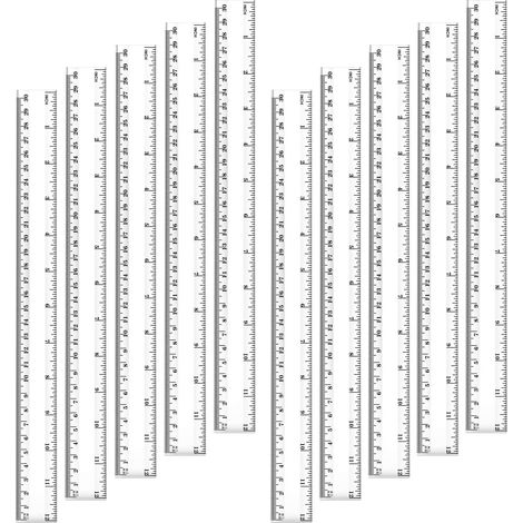 Règle - 30 Cm - Double Face Cm Pouces - Transparente - Plastique - Lot De 20 (1/5)
