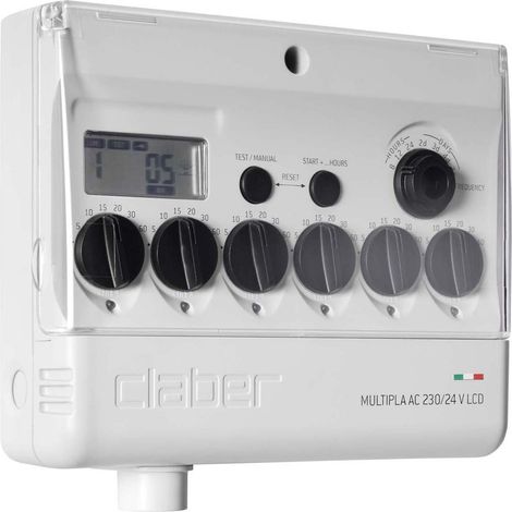 Programmatore Elettronico Claber Multipla AC 230/24V 6 Stazioni  8058 (1/10)
