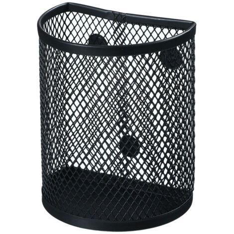1 Pc Organiseurs Magnétiques En Mailles, Porte-Stylo Paniers De Rangement Pour Stockage Stylo Crayon Marqueur Accessoires De Bureau École (Noir)