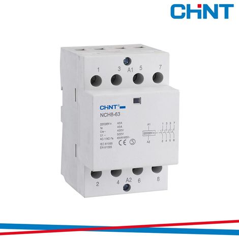 Chint contattore modulare 40a ac-7a 26kw 4na 230v nch8-40.40 256099 81099