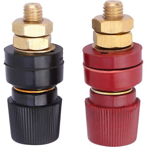 2 Pièces Borne de liaison, Filetage M8, Laiton 200A, 0V-380V, Pour soudure et solaire (1/5)