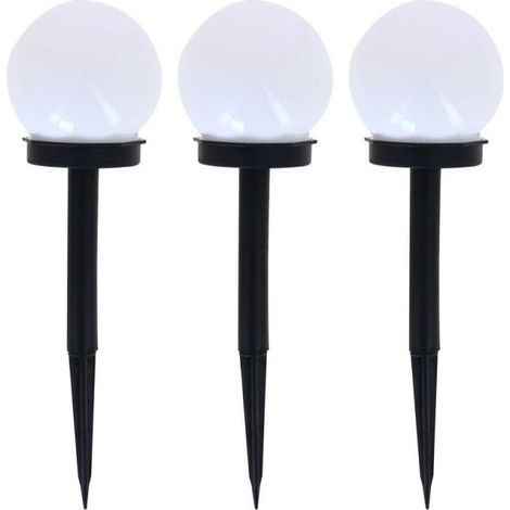 3er-Set solarbetriebener LED-RGB-Markierungsleuchten mit mehrfarbigem Licht, bis zu 8 Stunden Akkulaufzeit, wetterfest, ideal für Garten, Wege und Außenbereiche