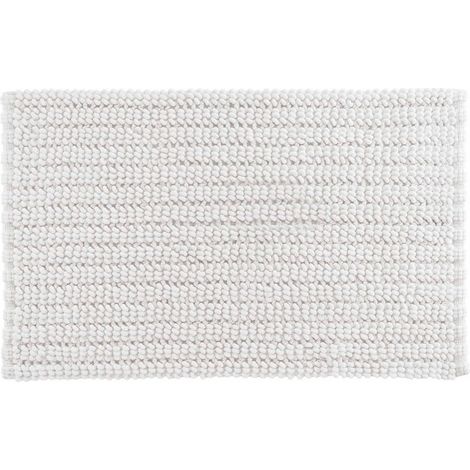 Tapis de Bain en Chenille "Voltis" 50x80cm Blanc (1/5)