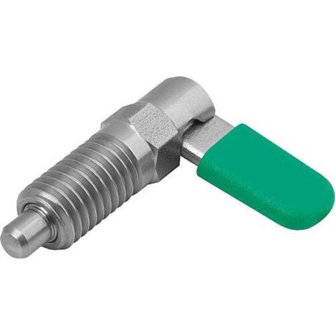 KIPP Sperrriegel mit Anschlag links D=6 M16 Form C mit Gewindehülse Kappe (1/4)