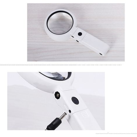 Loupe LED grossissante 5x et 11x, lentille réglable pour la lecture et la réparation, fonctionne sur piles (1/5)