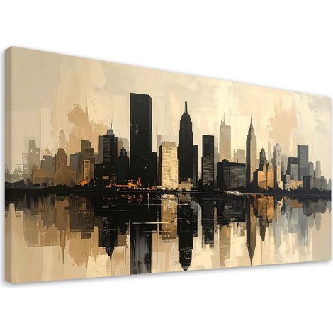 Bilder Moderne Stadt der Zukunft in Beige 80x40 (1/5)