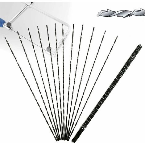 Lot de 12 lames de scie à chantourner en acier au carbone – Dents en spirale pour bois et métal – Précision de coupe optimisée (1/5)