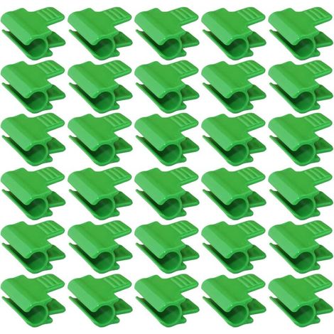 30 Serre Film Pinces, Fixations pour Serre, 11mm Clip de Serre, clips pour plantes, Clip Cerceau Tunnel de Filet en Plastique, pour Serres, support d'extension de plantes, Abris