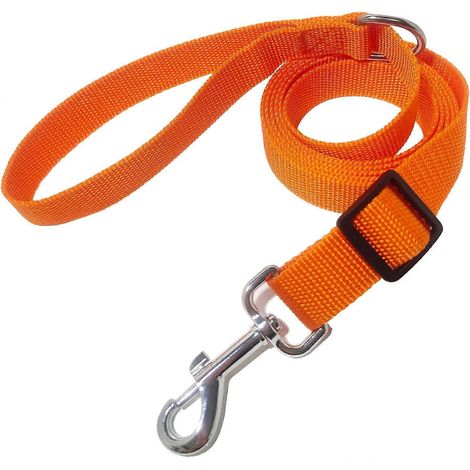 Laisse réglable pour chien de 1,8 m / 3 m, en nylon, pour chiens moyens et grands, 3 m, orange. (1/5)