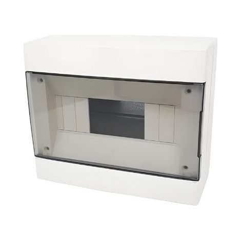 Tableau mural 8 modules blanc avec porte fumée 210x180x100mm IP40 FAEG - FG14408B