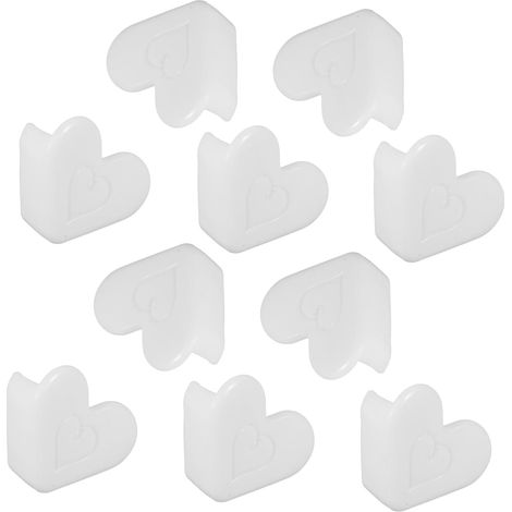 10 protège-coins pour meubles, silicone, blanc, pour meubles (1/5)