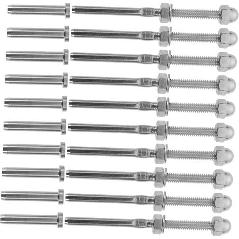 Kit de 10 jeux de câbles de tension pour garde-corps en acier inoxydable (1/5)