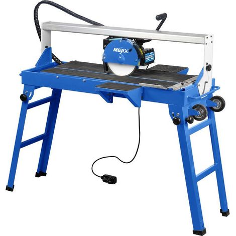 Coupe carreaux radial 1200W – Longueur de coupe 865 mm – Diamètre disque 230 mm – Guidage laser – Système pliant avec roulettes – Mejix