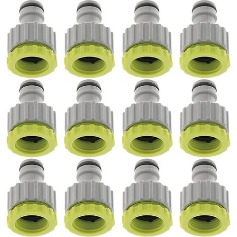 Embout Tuyau Arrosage Raccord Tuyau Arrosage Jardin Irrigation Extérieure Lot De 12 Connecteurs Robustes Compacts Matériau Résistant Raccord Standard 12-16 Pratique Intemporel (1/5)