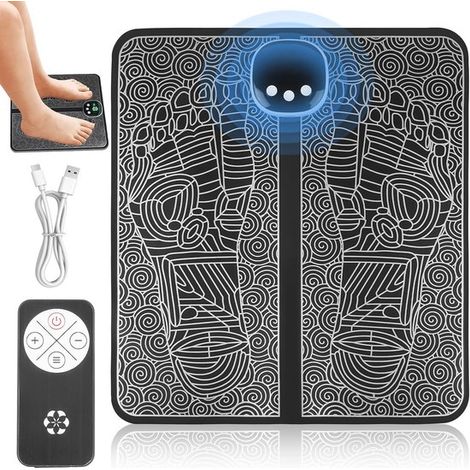 Masajeador eléctrico portátil para pies con 19 niveles de intensidad y 8 modos