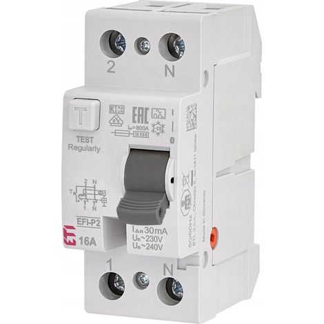 Interruptor diferencial ETI efi-p2 a 16/0.03 2P 0,03A (1/2)