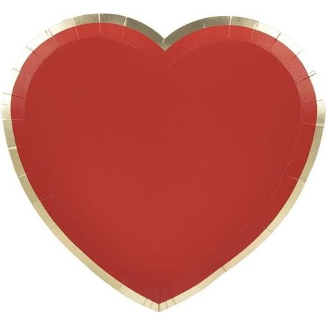 12 assiettes en carton coeur, 19 x 8 cm, rouge et bordeaux, vaisselle jetable élégante pour événements festifs